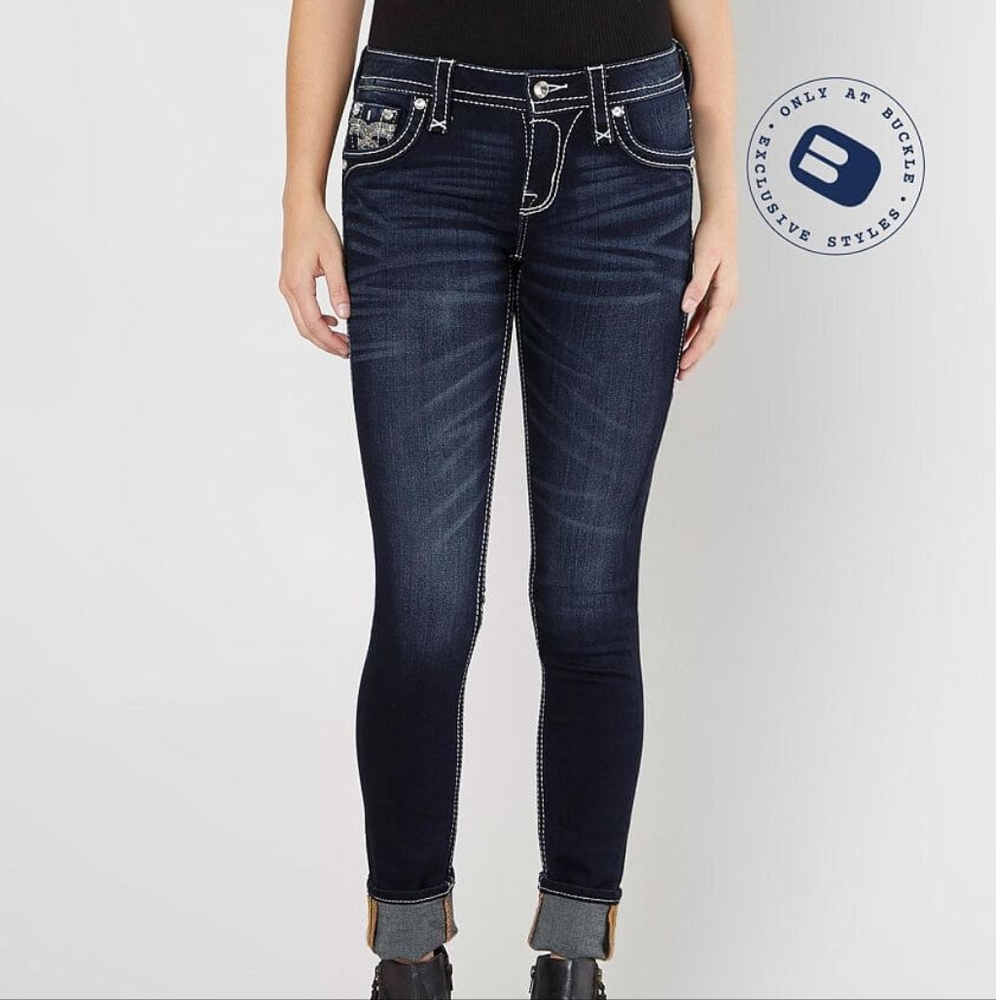 Rock Revival Claret Skinny Jeans